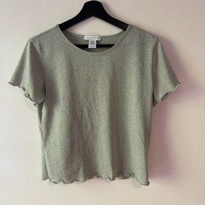 Urban Outfitters Mint Sparkle Crop Top